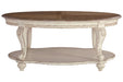 Realyn White/Brown Coffee Table - Gate FurnitureCoffee Table