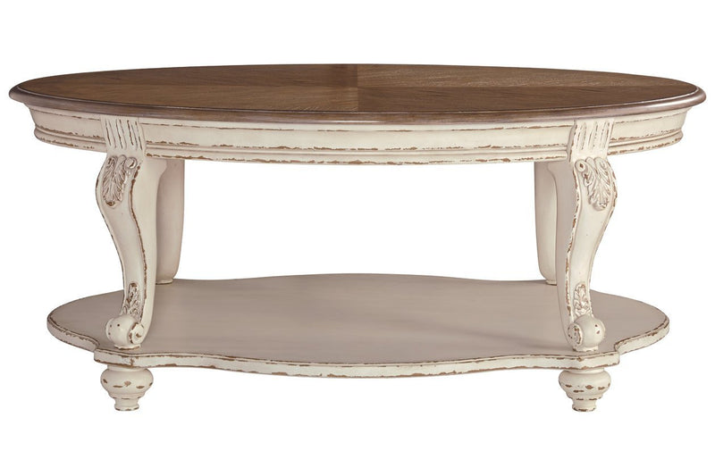 Realyn White/Brown Coffee Table - Lara FurnitureCoffee Table
