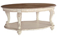 Realyn White/Brown Coffee Table - Gate FurnitureCoffee Table