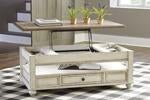 Realyn White/Brown Coffee Table with Lift Top - Lara FurnitureCoffee Table