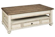 Realyn White/Brown Coffee Table with Lift Top - Lara FurnitureCoffee Table