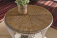 Realyn White/Brown End Table - Gate FurnitureEnd Table