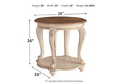 Realyn White/Brown End Table - Lara FurnitureEnd Table