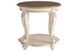 Realyn White/Brown End Table - Gate FurnitureEnd Table