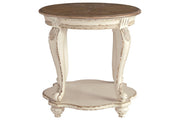 Realyn White/Brown End Table - Lara FurnitureEnd Table