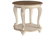 Realyn White/Brown End Table - Lara FurnitureEnd Table