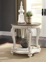 Realyn White/Brown End Table - Lara FurnitureEnd Table