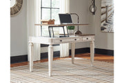 Realyn White/Brown Home Office Lift Top Desk - Lara FurnitureOffice Desks