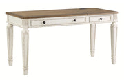 Realyn White/Brown Home Office Lift Top Desk - Lara FurnitureOffice Desks