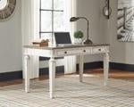 Realyn White/Brown Home Office Lift Top Desk - Lara FurnitureOffice Desks