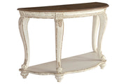 Realyn White/Brown Sofa Table - Lara FurnitureSofa Table