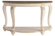 Realyn White/Brown Sofa Table - Lara FurnitureSofa Table