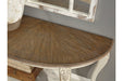 Realyn White/Brown Sofa Table - Gate FurnitureSofa Table
