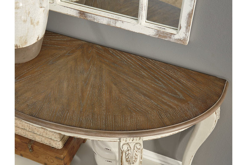 Realyn White/Brown Sofa Table - Lara FurnitureSofa Table