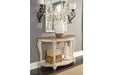 Realyn White/Brown Sofa Table - Gate FurnitureSofa Table