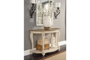 Realyn White/Brown Sofa Table - Lara FurnitureSofa Table