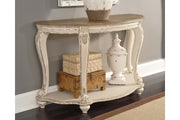 Realyn White/Brown Sofa Table - Lara FurnitureSofa Table