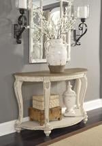 Realyn White/Brown Sofa Table - Lara FurnitureSofa Table