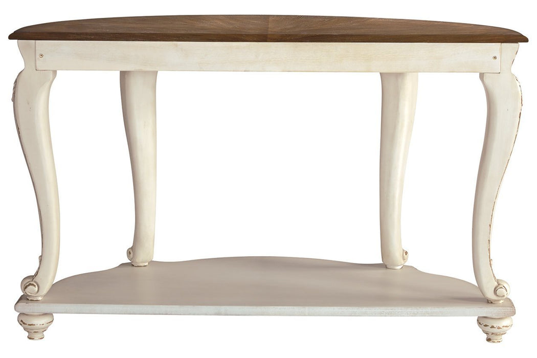 Realyn White/Brown Sofa Table - Gate FurnitureSofa Table