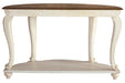 Realyn White/Brown Sofa Table - Gate FurnitureSofa Table