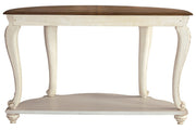Realyn White/Brown Sofa Table - Lara FurnitureSofa Table