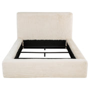 Rebecca Faux Fur Upholstered California King Bed Cream - 306141KW