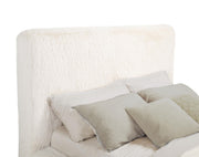 Rebecca Faux Fur Upholstered California King Bed Cream - 306141KW