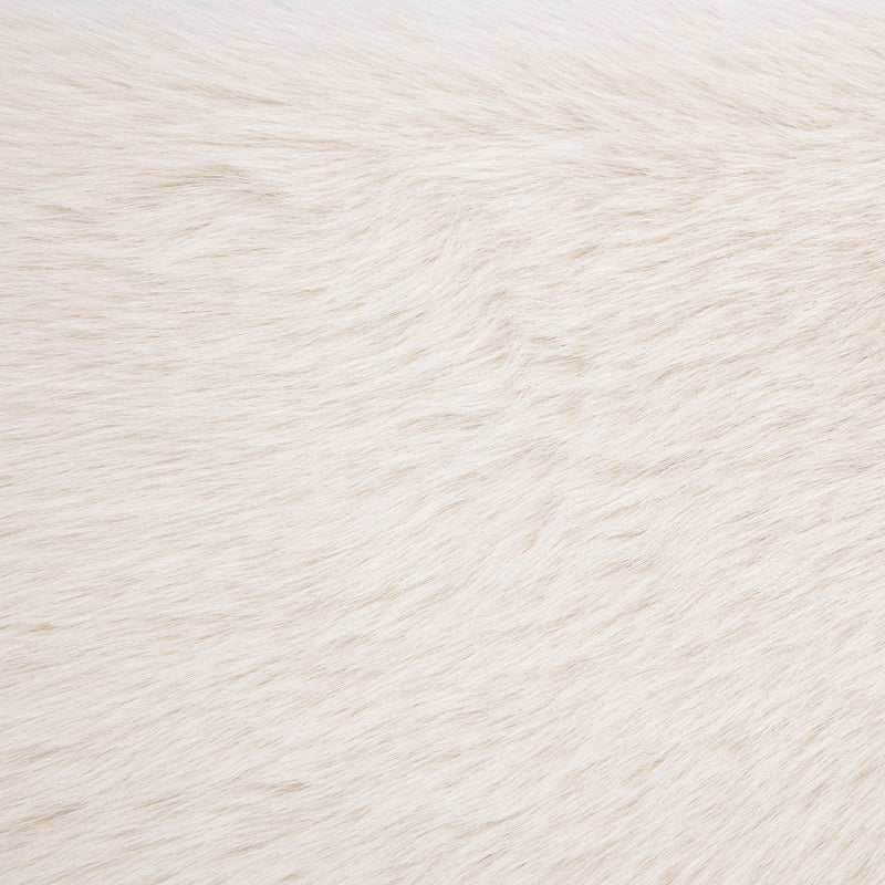 Rebecca Faux Fur Upholstered Eastern King Bed Cream - 306141KE