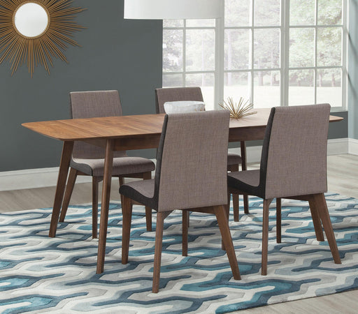 Redbridge 5-piece Rectangular Dining Set Natural Walnut - 106591-S5