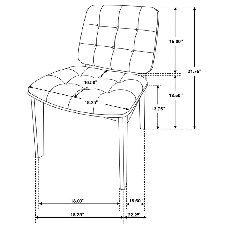Redbridge Rectangular 5-piece Dining Set Natural Walnut - 106591-S5K