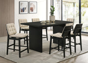 Redbridge Upholstered Counter Chair Cream and Black (Set of 2) - 193959BLK