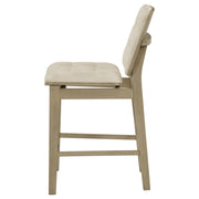 Redbridge Upholstered Counter Chair Cream and Natural Oak (Set of 2) - 193959NAT