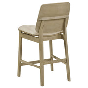 Redbridge Upholstered Counter Chair Cream and Natural Oak (Set of 2) - 193959NAT