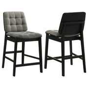 Redbridge Upholstered Counter Chair Grey and Black (Set of 2) - 193969BLK