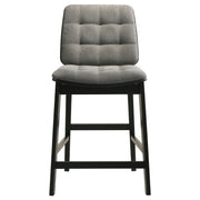 Redbridge Upholstered Counter Chair Grey and Black (Set of 2) - 193969BLK