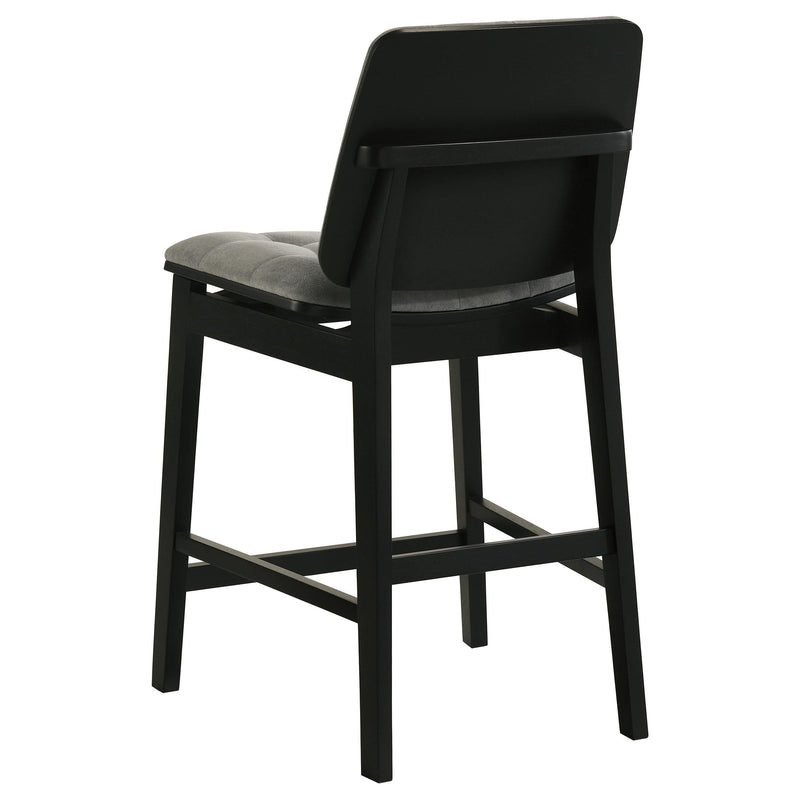 Redbridge Upholstered Counter Chair Grey and Black (Set of 2) - 193969BLK