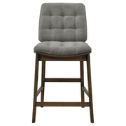 Redbridge Upholstered Counter Chair Grey and Walnut (Set of 2) - 193969WAL