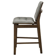 Redbridge Upholstered Counter Chair Grey and Walnut (Set of 2) - 193969WAL