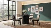 Redbridge Upholstered Side Chair Cream and Black (Set of 2) - 193952BLK