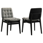 Redbridge Upholstered Side Chair Grey and Black (Set of 2) - 193962BLK