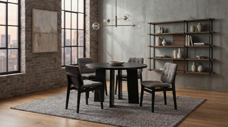 Redbridge Upholstered Side Chair Grey and Black (Set of 2) - 193962BLK
