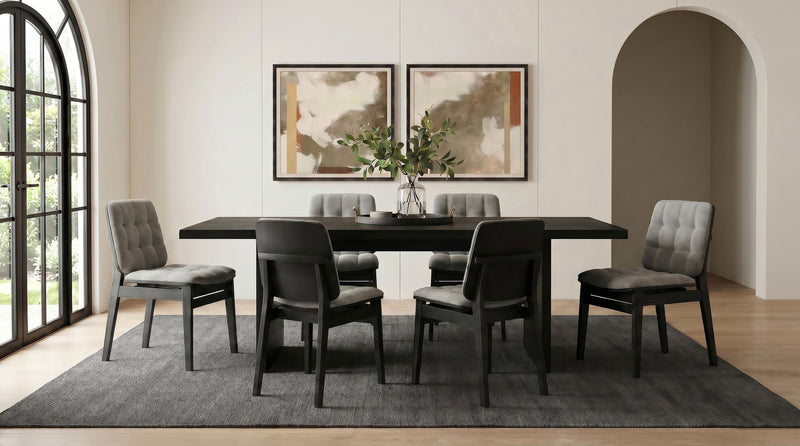 Redbridge Upholstered Side Chair Grey and Black (Set of 2) - 193962BLK