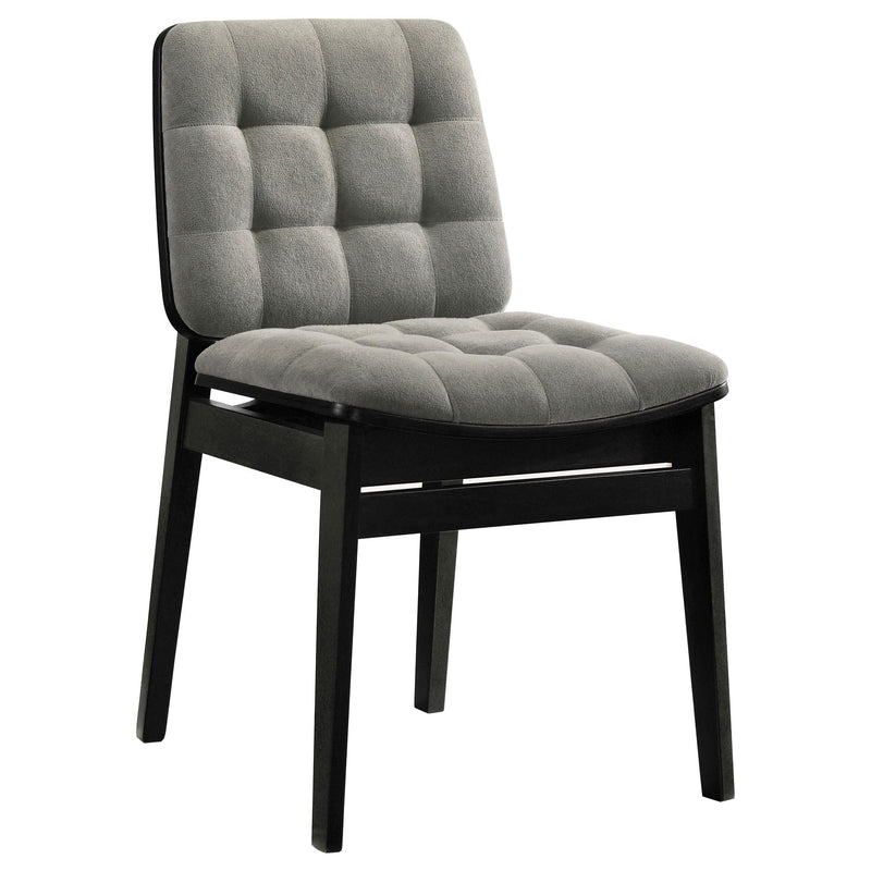Redbridge Upholstered Side Chair Grey and Black (Set of 2) - 193962BLK