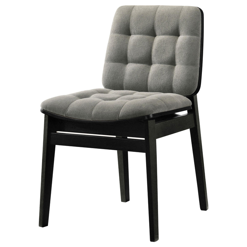 Redbridge Upholstered Side Chair Grey and Black (Set of 2) - 193962BLK