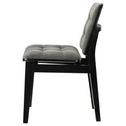 Redbridge Upholstered Side Chair Grey and Black (Set of 2) - 193962BLK
