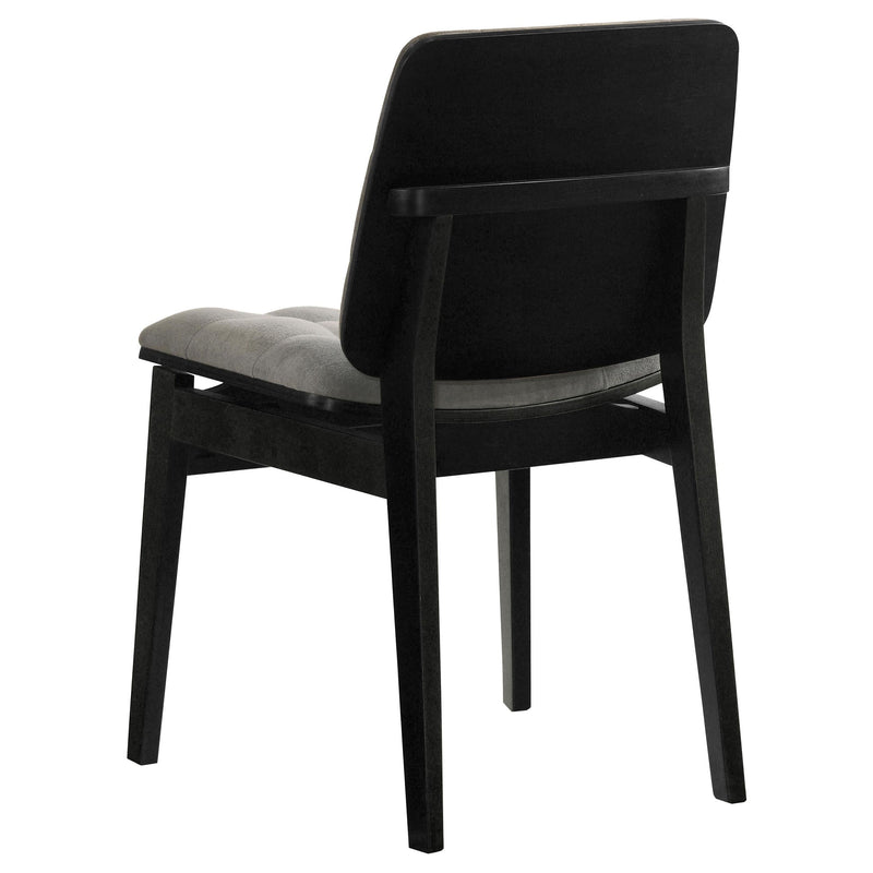Redbridge Upholstered Side Chair Grey and Black (Set of 2) - 193962BLK