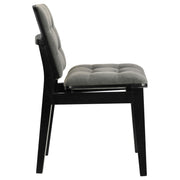 Redbridge Upholstered Side Chair Grey and Black (Set of 2) - 193962BLK