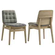 Redbridge Upholstered Side Chair Grey and Natural Oak (Set of 2) - 193962NAT