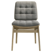 Redbridge Upholstered Side Chair Grey and Natural Oak (Set of 2) - 193962NAT