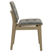 Redbridge Upholstered Side Chair Grey and Natural Oak (Set of 2) - 193962NAT